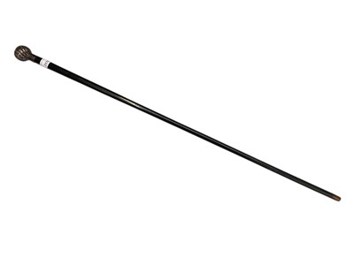Lot 2570 - 19th century silver topped cane