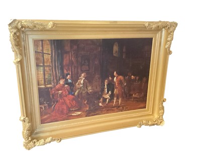 Lot 1124 - Large 19th century oil on canvas in gilt frame