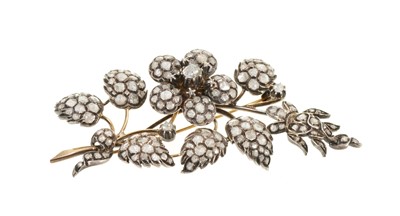 Lot 493 - Victorian style diamond en tremblant floral spray brooch