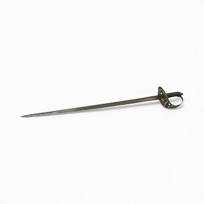 Lot 833 - Heavy Cavalry Officers 1888 Pattern undress sword with pierced honeysuckle guard, fullered blade, (blade no. 959), the blade 83.5cm overall.
