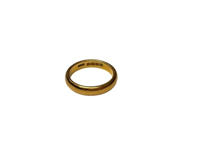 Lot 266 - 22ct gold wedding ring (Birmingham 1927)