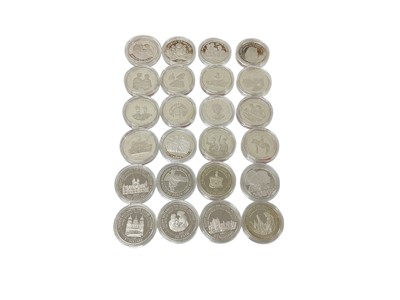 Lot 499 - World - Mixed silver proof coins with Certificates of Authenticity (52 coins)