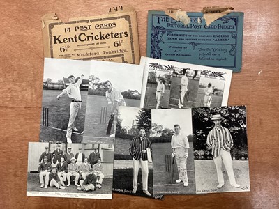 Lot 1238 - Postcards Kent Cricketers black and white portraits by Mockford, Tonbridge