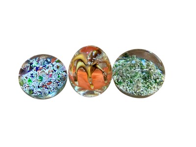 Lot 2352 - Three paperweights - Baccarat "Rocks" Paul Ysart "Fountain " and Paul Ysart "Single Halequin"
