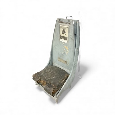 Lot 786 - Aviation interest- Westland Wessex helicopter seat with cushion, 91cm in overall height.