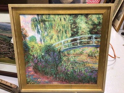 Lot 5287 - Group of six pictures including a painting of Framingham college