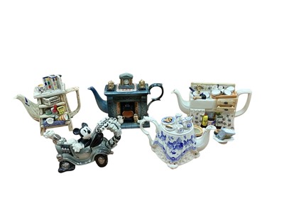 Lot 2359 - Ten Paul Cardew limited edition novelty teapots including Disney Showcase