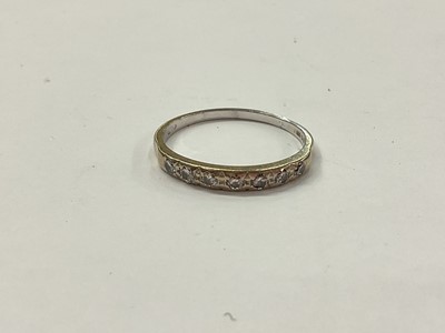 Lot 975 - 18ct white gold diamond half-eternity ring (London 1976), size Z