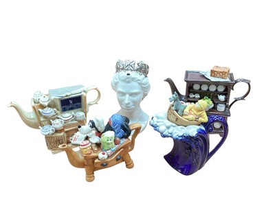 Lot 2363 - Ten Paul Cardew limited novelty teapots