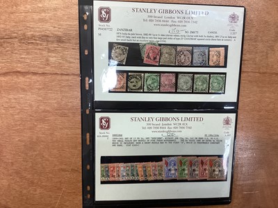 Lot 1187 - Stamps - Zanzibar selection on stockcards including 1899-1901 set of 17 to 5R Opt 'Specimen' SG 188s-204s, some with gum, without gum and part O.G., 1908-09 set 14 to 5R opt 'Speciman' mint SG 2...