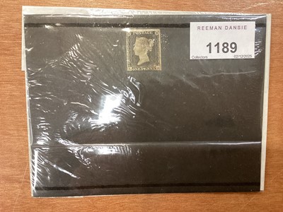 Lot 1189 - Stamps - G.B 1840 1d Black lettered L.A. used copy with red Maltese cross cancel