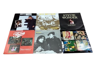 Lot 2755 - Selection of single records including The TeddyBears, Tab Hunter, Michael Jackson, Billy Preston, Madness, Detroit Emeralds, Smokey Robinson, Kiki Dee, Van McCoy, Elvis Presley- 20 Golden Hits i...