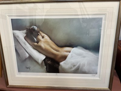Lot 5275 - Domingo, four signed limited edition prints of female nudes including two artists proofs with certificates, framed