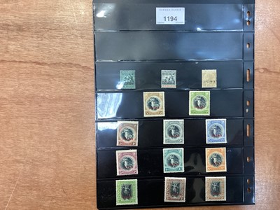 Lot 1194 - Stamps selection of specimen overprints including Barbados 1919 Victory to 3/- mint, Virgin Islands 5/- Edward VII mint, Trinidad 5/- mint plus others