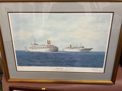 Lot 5276 - Five nautical framed pictures