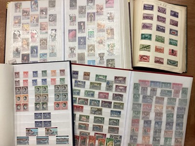 Lot 1197 - Stamps selection of albums including GVI Omnibus issues, Thailand One Country Collection, USA, lots of kiloware, packets, accessories, books relating to stamps etc. (Large qty)