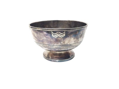 Lot 320 - George V silver rose bowl, raised on a pedestal foot, (Sheffield 1923), maker Walker & Hall