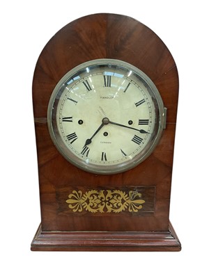Lot 671 - 19th century domed rosewood mantel clock by Hanley, London
