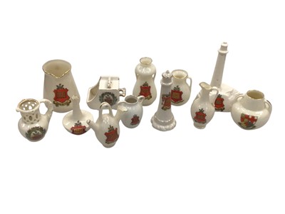 Lot 2367 - Local interest- two boxes of crested ware relating to Harwich and Dovercourt, (2 boxes).