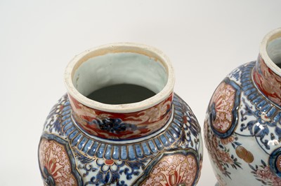 Lot 34 - Large pair of 19th century Japanese Imari vases and cover