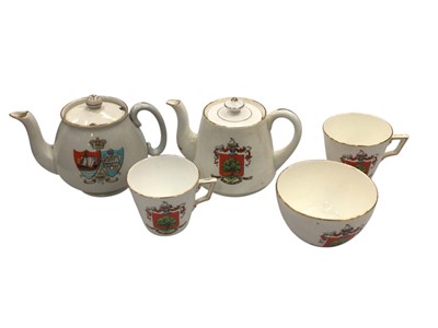 Lot 2369 - Collection of mainly Shelley crested ware to include a Colwyn Bay teaset and another for Tenby, (1 box).