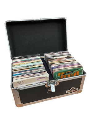 Lot 2727 - Gorilla case of single records including Kylie, Kiki Dee, Donna Summer, Wilson Phillips, Gloria Estefan, Bangles, Tamsin Archer, Belinda Carlisle, Debbie Gibson, Jennifer Rush, Clodagh Rodgers a...