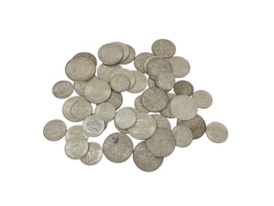 Lot 512 - Netherlands - Mixed silver coinage to include 1 Gulden, 2½ Gulden & 10 Gulden coins all at .720 silver (N.B. Total estimated weight 4.555 kilos) (Qty)