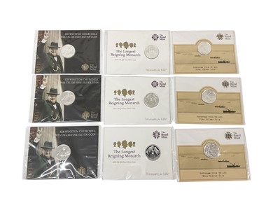 Lot 513 - World - Mixed world coinage to include G.B. silver Crowns George V 1935 x 2 EF, George VI 1937 x 3 EF, Isle of Man silver Crowns x 4 (N.B. Cased), G.B. Royal Mint silver .999 £20 coins x 9, pre 1...