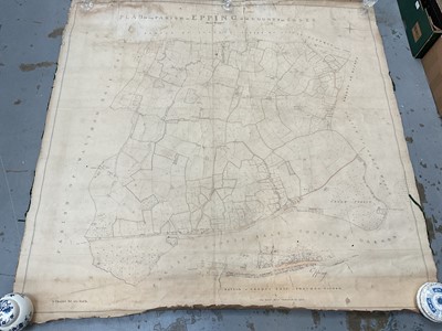 Lot 12 - 1839 map of Epping, with linen back, Thomas Kitchen map of Europe, other maps