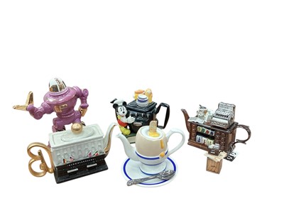 Lot 2365 - Ten Paul Cardew novelty teapots including Disney Showcase Mickey Stove and Large Robot