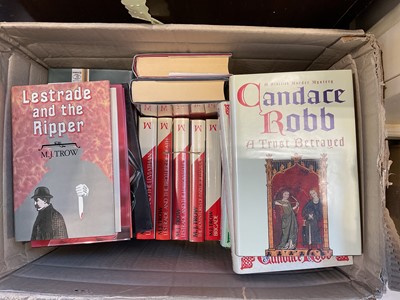 Lot 5149 - Books - historical fiction, to include Ist Editions Trow, MJ- Lestrade Mysteries x 16 , 2 signed Robb Candice x 8, 1 signed; Michael x 2, 1 signed (26)