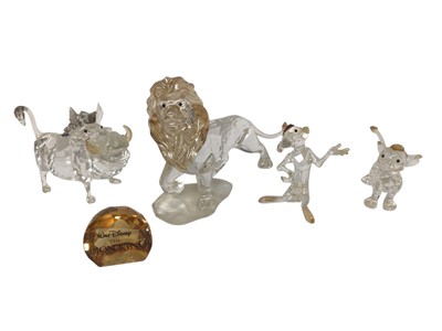 Lot 2380 - Swarovski Crystal Lion King set (5 pieces)