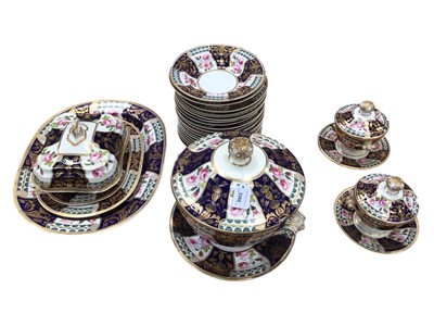 Lot 2388 - Fine quality Royal Crown Derby Rose pattern dinner service circa 1815-20, according to John Twitchett of Royal Crown Derby this service would have been commissioned for a special event and most...