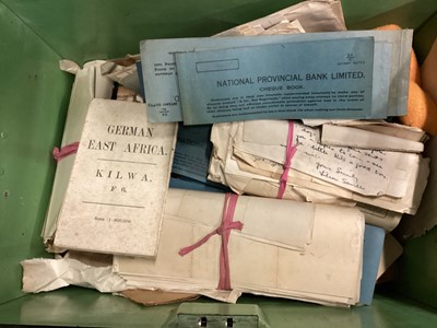 Lot 1269 - Metal lined wooden truck and one other metal truck containing correspondance to Lt Col. S.E.Prall (Dr.) relating to medical matters, civilian and Military, ledgers, diary and other ephemera.