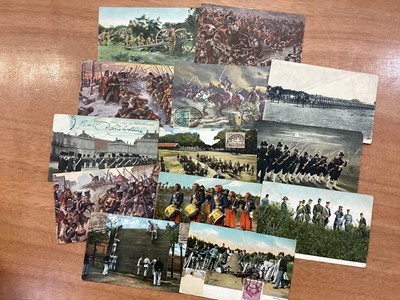 Lot 1263 - Postcards military selection to include European regiments and uniforms, Harry Payne cards & others