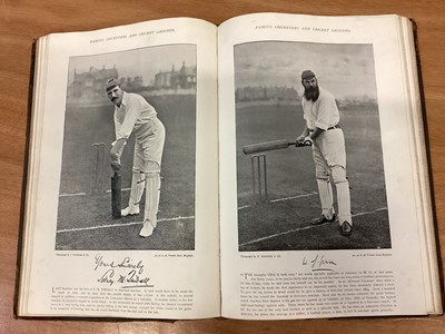 Lot 1270 - Cricket memorabilia including Cricketer's Special Reserve Gin 2 full bottles and one empty, Wisden Almanacks, books including autobiographs, Famous Crickets 1920's bound edition etc.