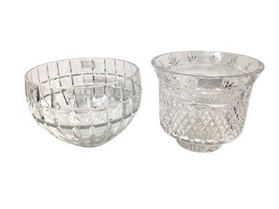 Lot 2393 - Waterford Crystal Marquis bowl, 24cm diameter together with another, 22.5cm diameter (2)