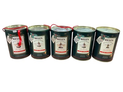 Lot 3095 - Five Bell's Old Scotch Whisky 70cl Bottles in original cardboard tubes, 1988, 1989 x2, 1990 and 1991 (5).