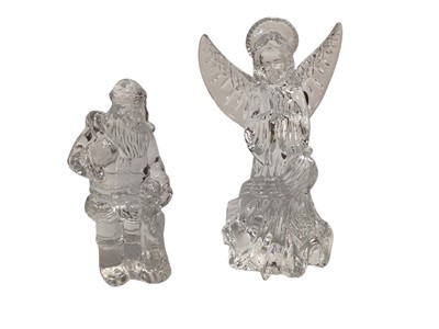 Lot 2396 - Waterford Crystal Angel together with Santa Claus (2)