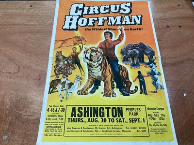 Lot 1272 - Circus posters Robert Brothers 'Southend', 'Bedford' Circus Reco 'Shaftesbury', Chipperfields 'Bungley Hall' Circus Hoffman 'Ashington' (5)