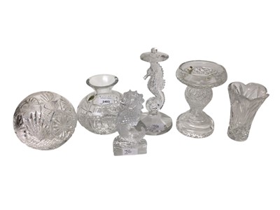Lot 2403 - Group of Waterford Crystal to include Seahorse, vases etc (6)