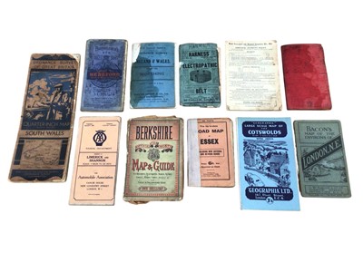 Lot 1199 - Ephemera box containing Bartholomew maps, guides, postcards, correspondance etc