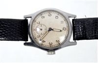 Lot 607 - 1940s Military ATP wristWatches with circular...