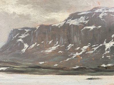 Lot 2 - 19/20th century oil on board, Norway, signed indistinctly 'Robert-', inscribed verso, 16.5cm x 23cm, framed