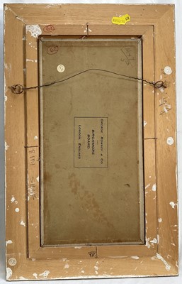 Lot 34 - English School oil on board, harbour scene, 34.5cm x 16.5cm, framed