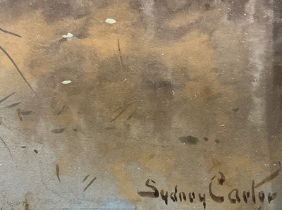 Lot 32 - Sydney Carter, 19th century watercolour, river scene, signed, 19cm x 28cm, glazed frame
