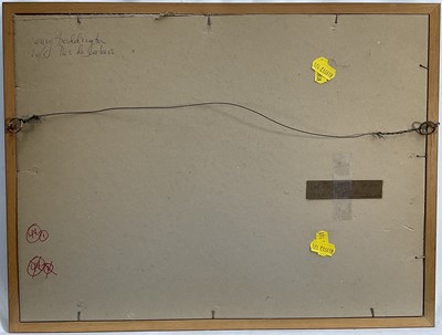 Lot 29 - Henry Boddington (1849-1925) watercolour, Pas de Calais at night, inscription attached verso, 14cm x 25cm, glazed frame