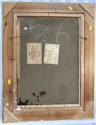 Lot 36 - 20th century oil on board North Tanzanian 'Flowers in the window', signed Betty Williams, inscribed verso c/o Township Authority Moshi Tanganyika, 50cm x 35cm, framed