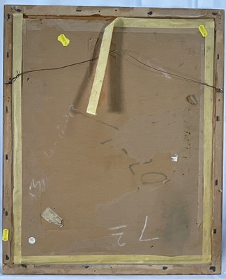 Lot 21 - English school, 1981, pencil on paper, portrait titled 'John', dated to label verso, 37cm x 26cm, mounted in glazed frame