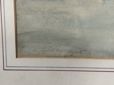 Lot 20 - Continental school, 20th century watercolour, across the bay, indistinctly signed lower left, 25cm x 34.5cm, glazed frame